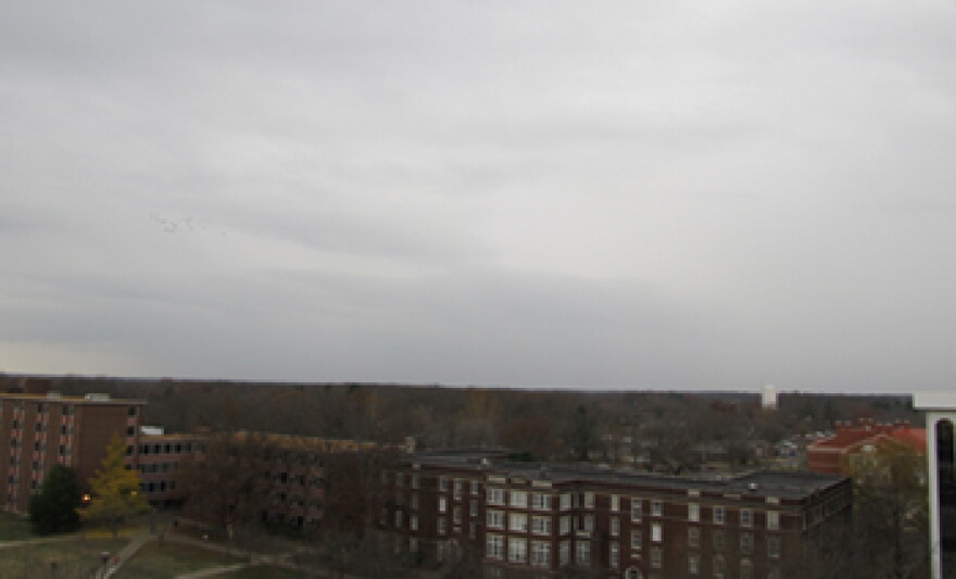 View from WKMS balcony facing southwest at 2:30 p.m.