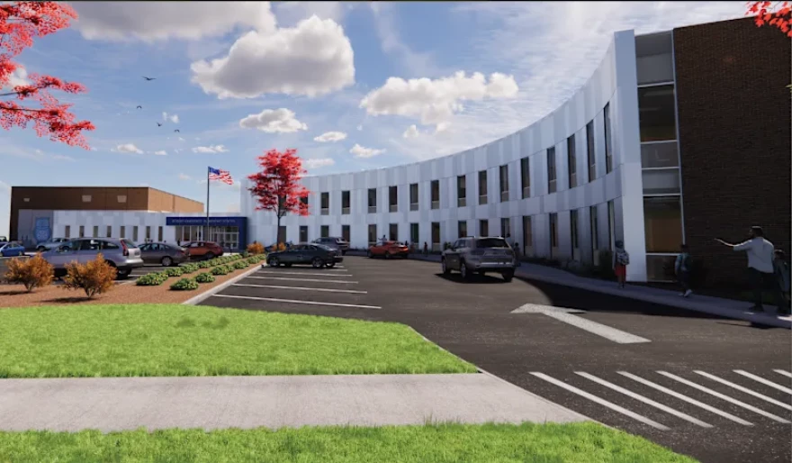 A rendering of the newly expanded Ontiveros Elementary School, 1015 16th Ave., Moline, to open in August 2027.