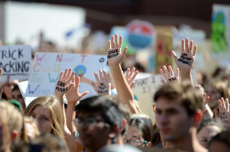 Thousands of students gathered and marched in Boston.