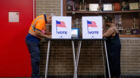 People vote in the primary election at Northwestern High School in Detroit, Tuesday, Aug. 4, 2026. (Nic Antaya/AP)