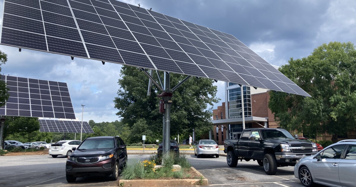 Athens-Clarke County Library solar trackers are a small step towards a 100% renewable energy commitment