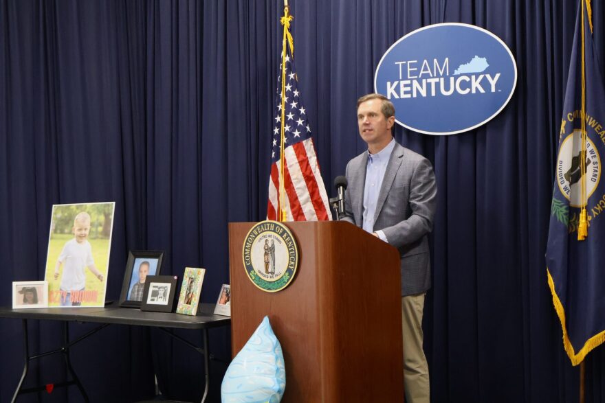 Gov. Andy Beshear is seen in this May 12, 2026, photo. (Kentucky Lantern photo by Sarah Ladd)