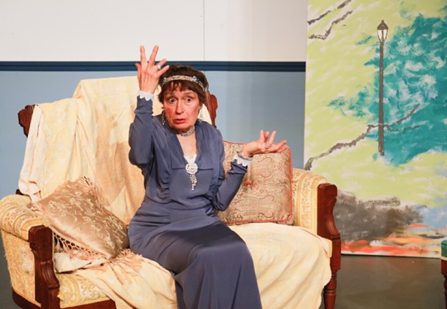 Vicki Casarett as Mrs. Malaprop.