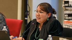 Navajo Nation Council speaker Crystalyne Curley at a 