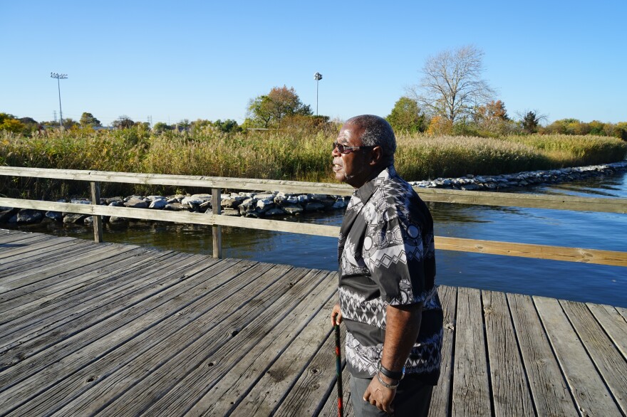 Larry Bannerman is part of a community team that's trying to prepare Turner Station for the impacts of rising seas.