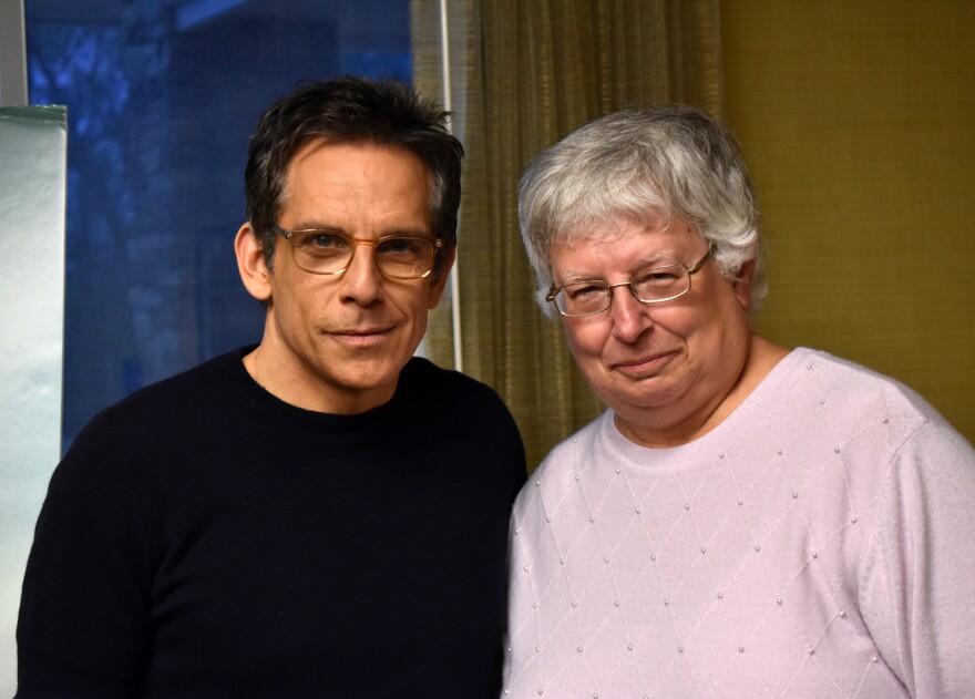 Ben Stiller (left) with WAMC North Country Bureau Chief Pat Bradley