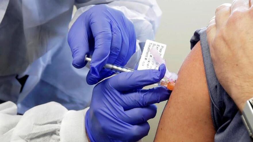 COVID-19 vaccine being administered.