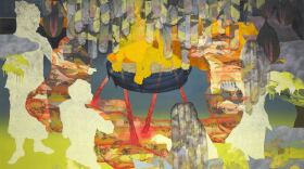 Lien Truong's painting "My mother, she fell from the sky."