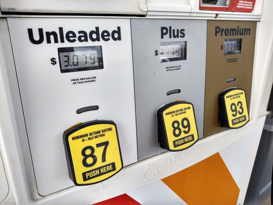 Gas prices in Kentucky Monday averaged $3.11 a gallon, according to AAA Bluegrass.