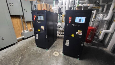 Geothermal heat pumps at the new Department of Public Works garage in Coeymans.