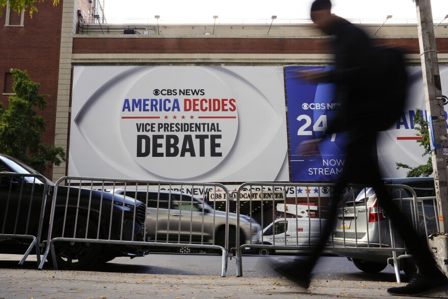 A day ahead of a CBS News vice presidential debate between Republican vice presidential nominee Sen. JD Vance, R-Ohio, and Democratic vice presidential nominee Minnesota Gov. Tim Walz, in New York., Monday, Sept. 30, 2024.