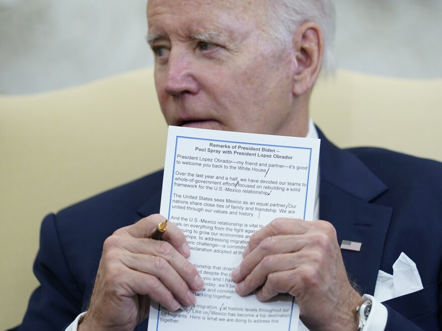 President Biden's prepared remarks lasted about 10 minutes.