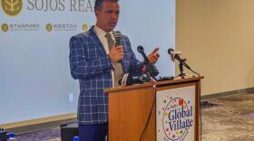 Sojos Capital principal Fabio de la Cruz announces his company plans to revitalize a portion of northwest Indianapolis and make it a global destination.