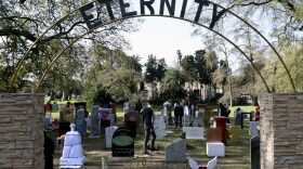 "Eternity" by Italian artist Maurizio Cattelan is a collective project in which Argentine people were invited to contribute  by creating a tombstone for any living person.