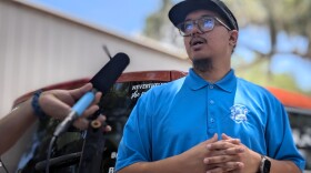 SALT Executive Director Eric Camarillo speaks to Central Florida Public Media behind his organization's main offices in Orlando.