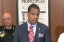 Rochester Mayor Malik Evans and Police Chief David Smith spoke at a news conference on Monday, 7/29/24, about a mass shooting at Maplewood Park on Sunday that resulted in two people killed and five others injures.