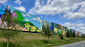 Reynolds Boulevard Mural by local artists Leo Rucker and Joey Allen went through approximately 400 gallons of paint, 9,000 cans of spray paint, and put in about 2,000 hours of work.