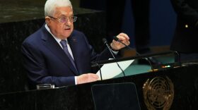 Palestinian President Mahmoud Abbas speaks during the United Nations General Assembly in New York City.