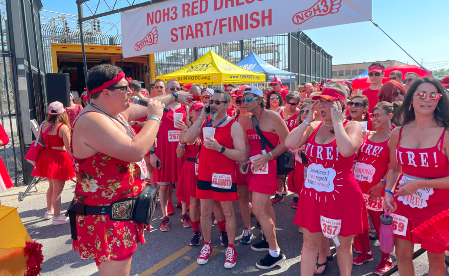 Photos: Thousands paint the Quarter red at annual Red Dress Run | WWNO