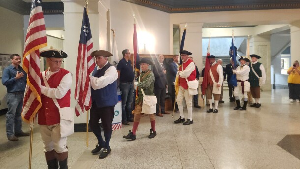 The Sons of the American Revolution take part in a celebration of Nathanael Greene's birthday on August 14, 2026, at the Greene County Courthouse in Springfield, Mo.