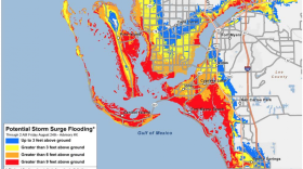 This is a new map displaying potential storm surge flooding in Southwest Florida. This style of maps are to show greater detail for areas of risk.