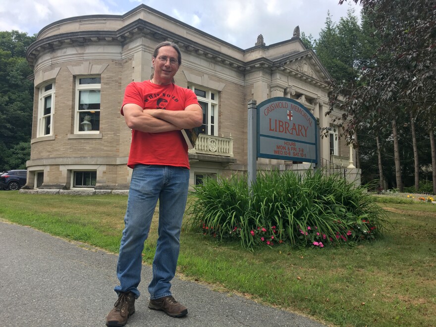 Drew Lopenzina at the Griswold Memorial Library in Colrain, Massachusetts.