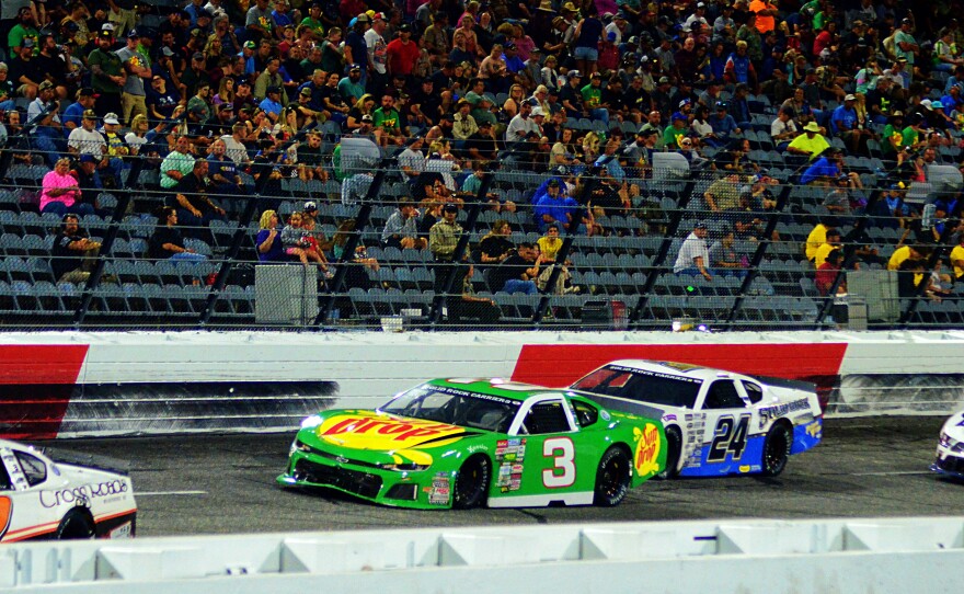 Dale Earnhardt Jr. competes in the late model CARS Tour race at the North Wilkesboro Speedway on Wednesday, May 17, 2023.