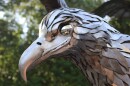 Welding artist John Andrews spent over 700 hours on a statue paying homage to the bald eagles and eggs from North Central Florida that helped the species recover in the Southeast.