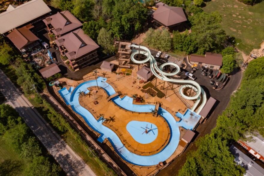 An aerial view of camp Kanakuk, a Christian sports camp in the Branson area. 