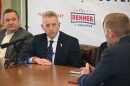 Former Florida House Speaker and current Gubernatorial Candidate Paul Renner participates in a roundtable discussion his campaign hosted at the Wakulla County Chamber of Commerce.