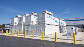 An industrial-scale battery storage facility