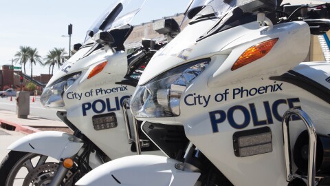Phoenix police motorcycles.