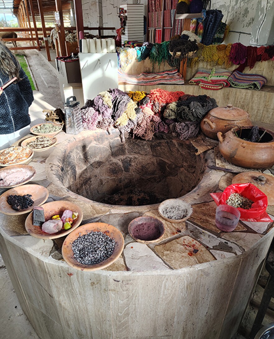 Textiles from a mummy bundle were examined.