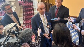 Ohio Senate President Huffman talking to reporters November 15 2023