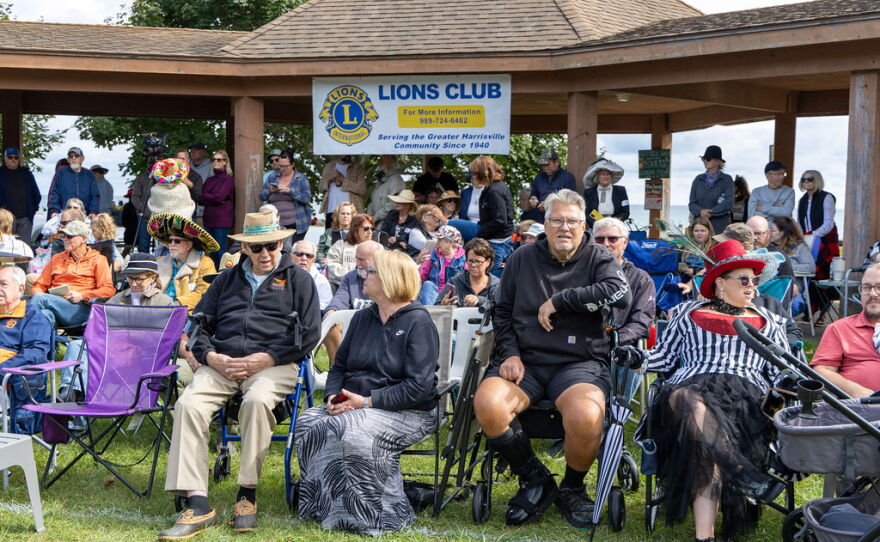 Harrisville community members dressed up to celebrate the opening of the 100-year-old safe.