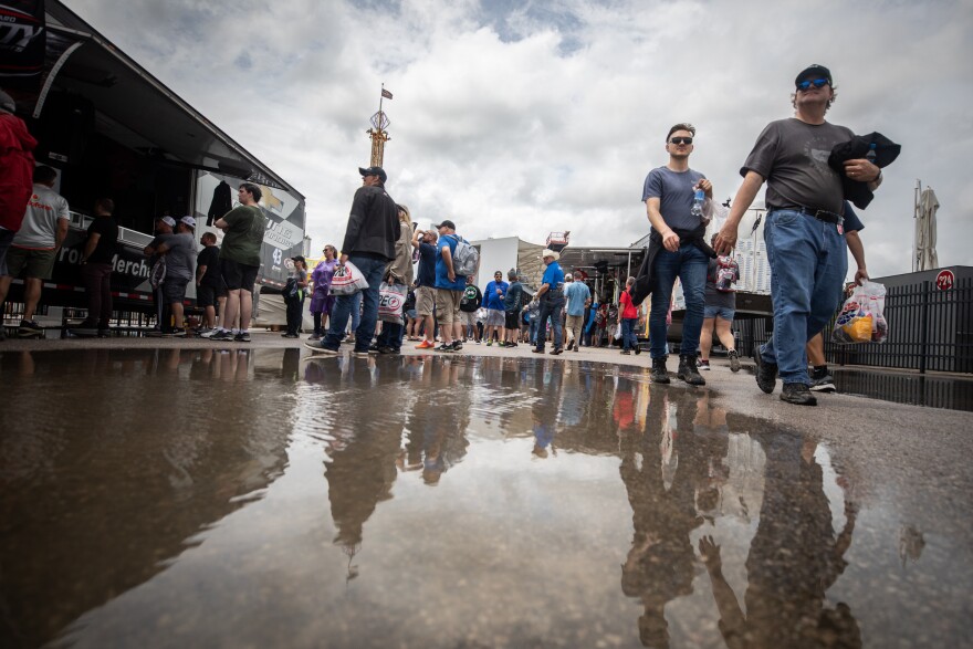 NASCAR fans had to endure showers during the inaugural Texas Grand Prix weekend at COTA.