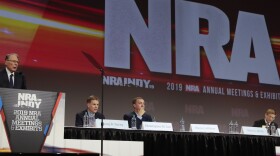 The National Rifle Association's annual meeting in 2019 in Indiana. The NRA filed for Chapter 11 bankruptcy Friday, saying it aims to reincorporate as a nonprofit in Texas and leave New York, where the state has filed a fraud suit against it.