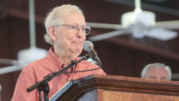 Kentucky Sen. Mitch McConnell says he is returning home after an extended stay in the hospital.