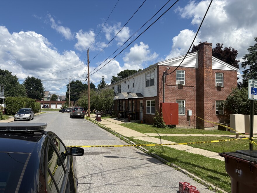 A Mechanicville apartment, where  police discovered four children and two adults dead Tuesday.