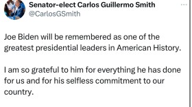 Democrat Carlos Guillermo Smith posted his thanks and praise for President Joe Biden on Facebook after Biden withdrew from the presidential race.