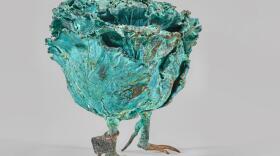 "Choutpatte" 2017 - Claude Lalanne, French, 1925-2019; galvanized copper, 4 1/2 x 4 7/8 x 4 in. Lent by : Private Collection; 2021 Artists Rights Society (ARS), New York/ADAGP, Paris. 