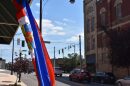 A Haitian flag hangs in front of a store in Logansport on Tuesday, July 7, 2026.