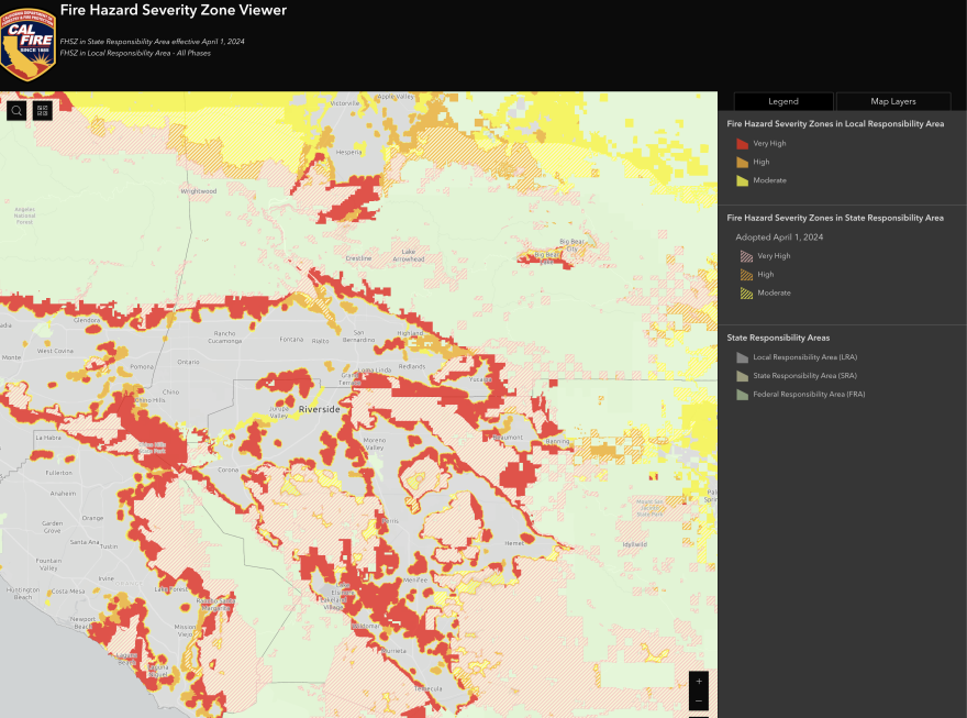 Calfire History Map Cal Fire releases updated wildfire risk maps for Southern California ...