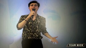 Michael Williams singing from his home on "The Voice" Monday May 4.