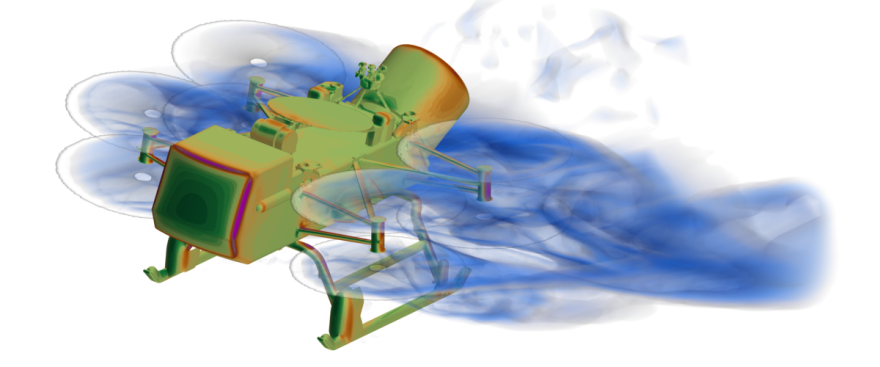 Engineers are using computer modeling to see how a helicopter might fly on Titan. Photo: Michael Kinzel