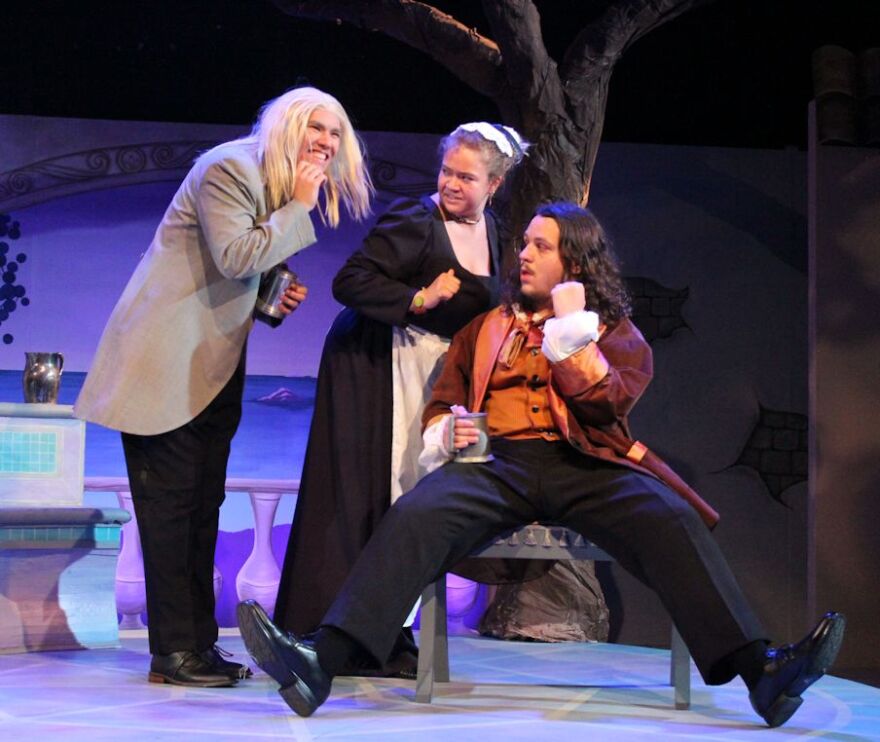 Scene from FSW Black Box Theatre's production of Shakespeare's "Twelfth Night"