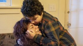 Carolina Landa hugs her son, Zach, in their living room before he leaves for school on Monday, Feb. 25, 2019. The two have been living together in the same home in Olympia since 2015. CREDIT: SHAUNA SOWERSBY / THE TACOMA NEWS TRIBUNE