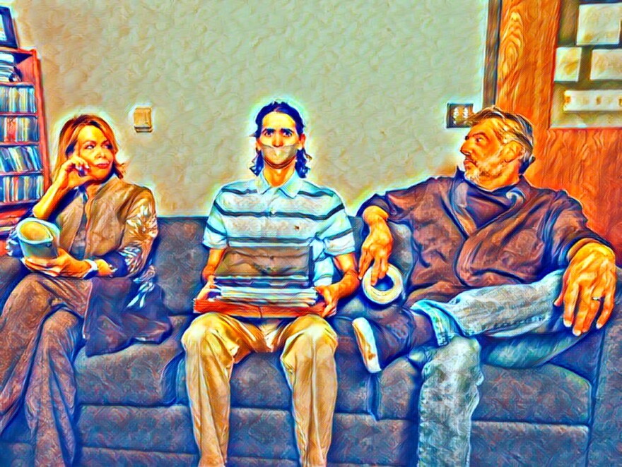 Myles Schwarz, Laurie Carter Rose, and Paul Stroili in "Lifespan of a Fact."