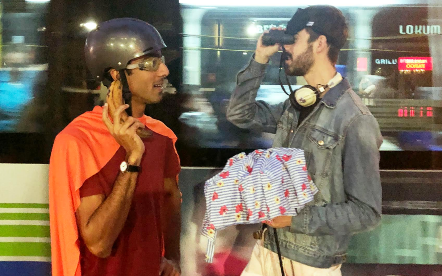 The director of the Transit Alliance, Azhar Chougle, left, and Richard Harkins, a Transit Alliance director, will start a 24-hour bus ride at 12 a.m. Friday.