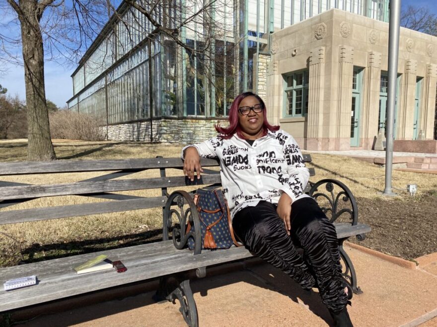 Heather Fleming in St. Louis’ Forrest Park (photo by Mike Fitzgerald).